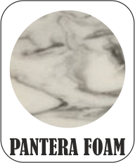 PANTERA FOAM Najvyššia trieda z kategórie tzv. studených pien. Je to značkový materiál s vynikajúcimi vlastnosťami ako sú vysoká hustota, pružnosť a tvarová stálosť spolu s jedinečnou mikroštruktúrou otvorených bubliniek.